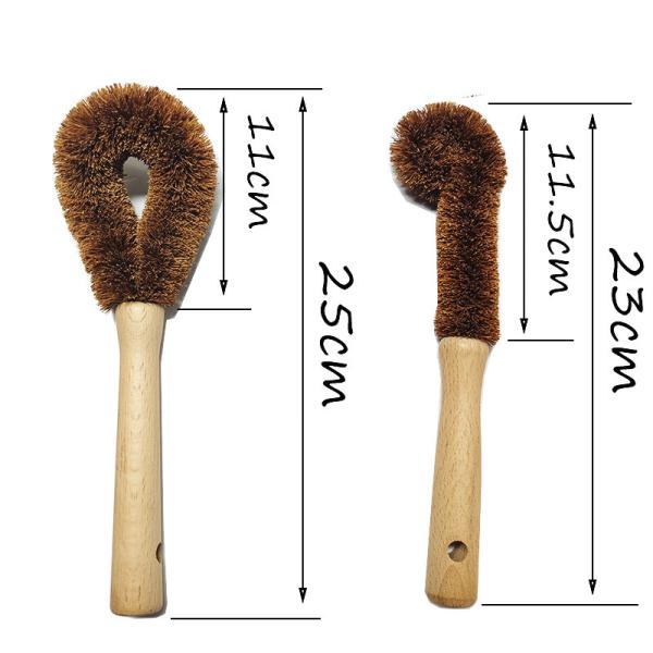 25cm Household Cleaning Brushes Renewable Bamboo Wood Natural Bristles