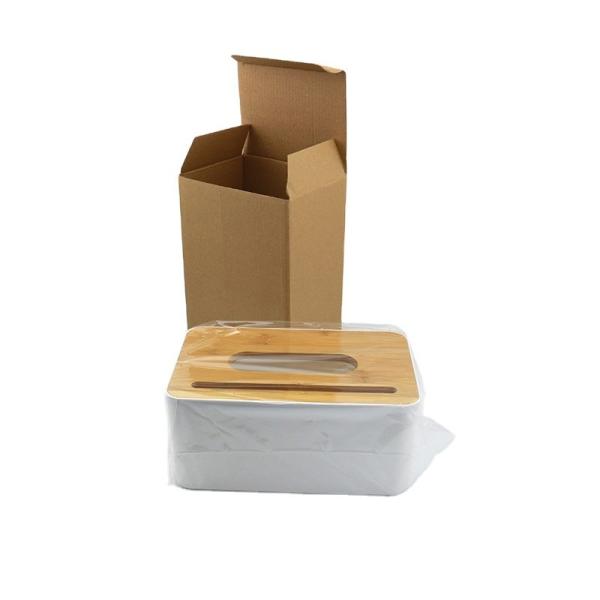 Fabricants en gros de produits ménagers exquis boîte de rangement de tissus en bois