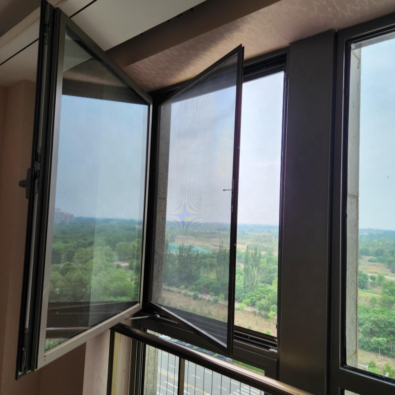 Modern Minimalist Design Stainless Steel Insect-Proof Bedroom Casement Window Screen Pocket Lock Aluminum Security Mesh