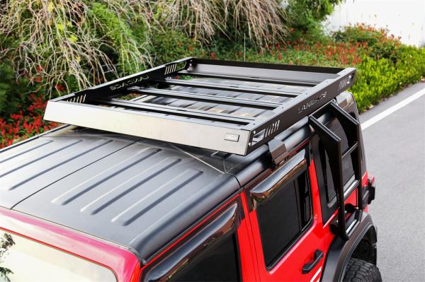 Strong and Aluminum Alloy Perimeter Guard for Jeep Wrangler JL JK Roof Rack Tray Platform Luggage Bracket