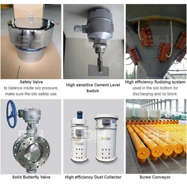 Excellent Performance Cylindrical Cement Plant Silo With Pressure Safety Valve