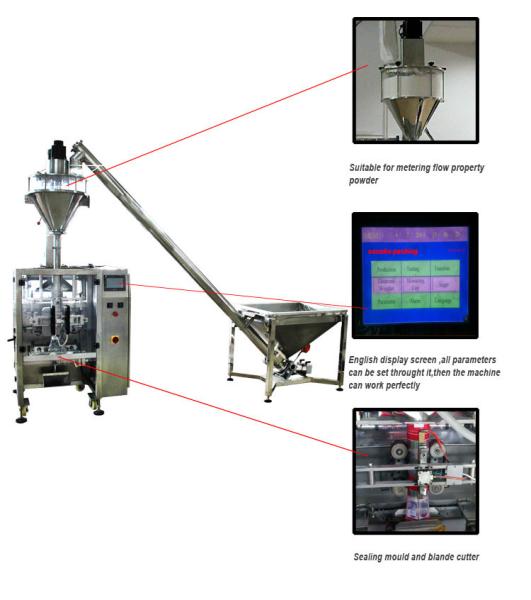 Chili Powder Vffs Packaging Machine , Automatic Chilli Powder Packing Machine