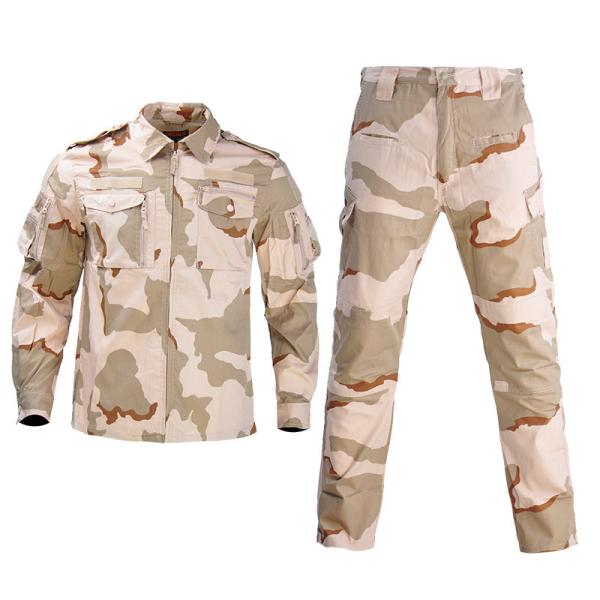 Multi-Pocket Tactical Camouflage Clothing Fine Twill Fabric Cotton blend