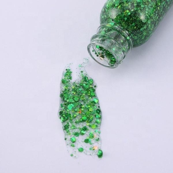 Craft Glitter Gel Body Mermaid Sequins Skin Long Lasting Sparkling Cream Eye Shadow for Customized Shape Hair and Nail