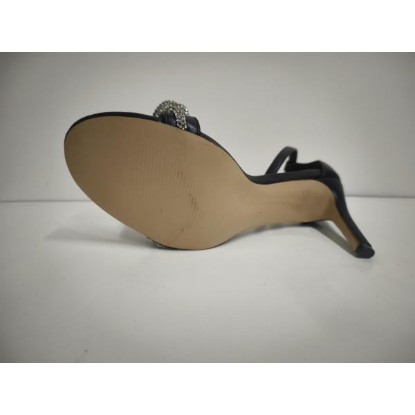 US5-10 Leather Upper Stiletto Heeled Sandals Black White Red Blue