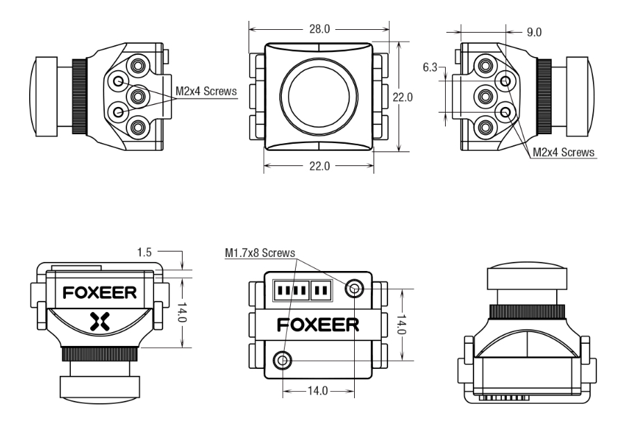 Foxeer Mini Predator 5 Racing 1.8 Camera 4ms Latency Super Flip Exclusive Optimization Led Rc Drone Accessories