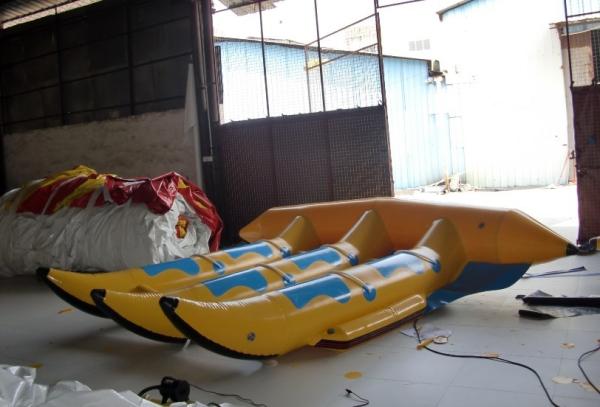 PVC Tarpaulin Inflatable Water Toys / Inflatable Fly Fish Tube For Adult