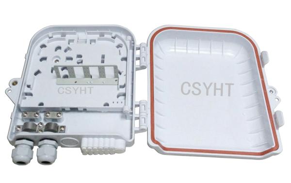 Rainfall Resistant Fiber Optic Cable Junction Box 12 Ports ABS Plastic With Splitter
