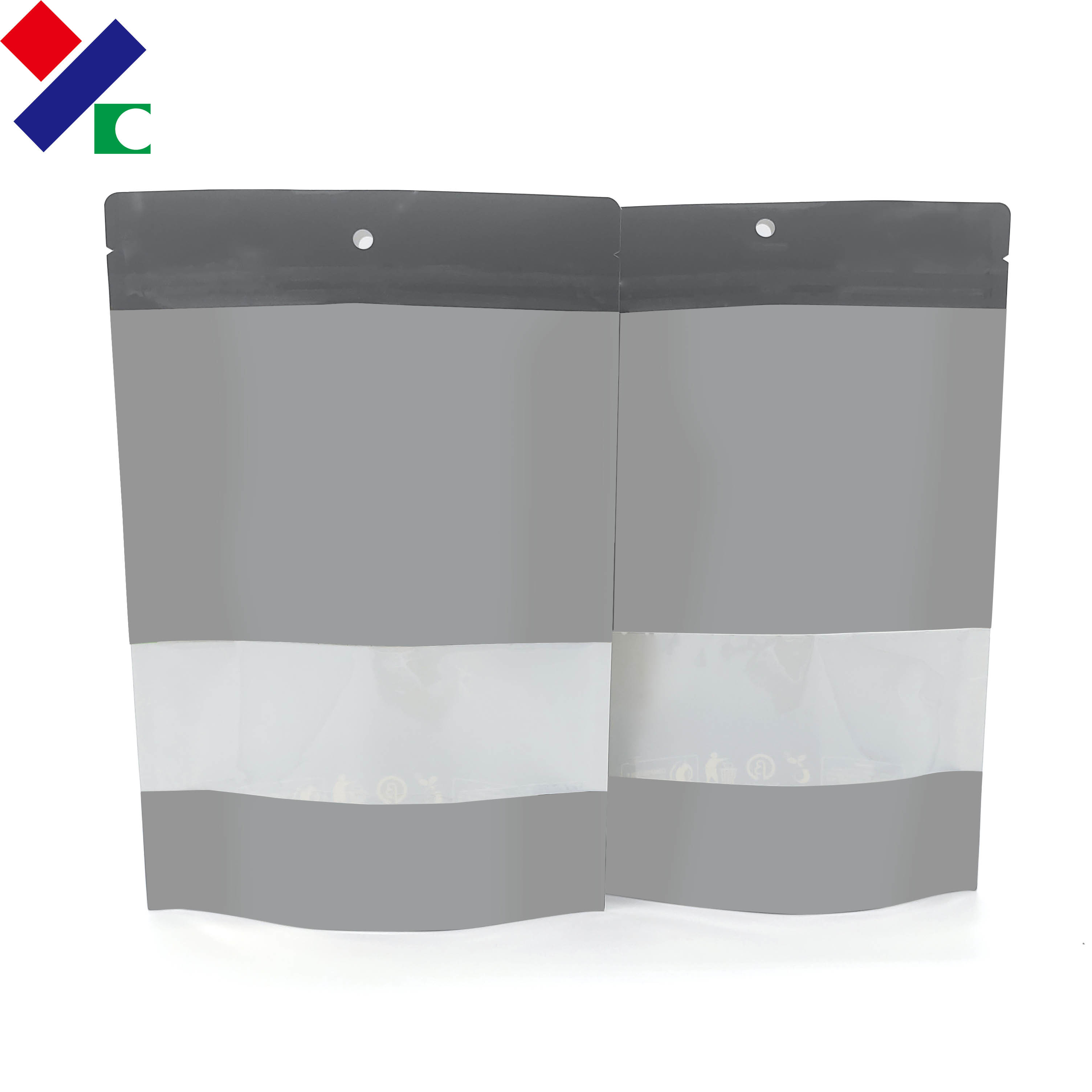 Молнии верхние легкой закускы стойки сумки Mylar вверх с ясным окном