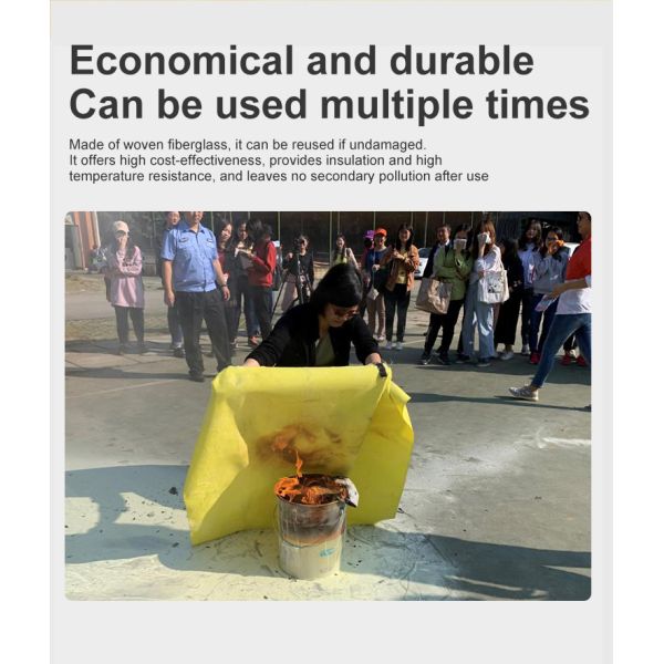 Ht800 Home Fire Proof Safety Emergency Fire Registant Fiberglass Fire Blanket for Kitchen