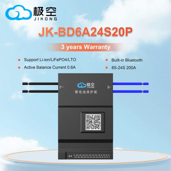 Jikong BMS Jk-Bd6a24s20p 8s/24s 100A Li-ion LiFePO4 Lto Batteries BMS