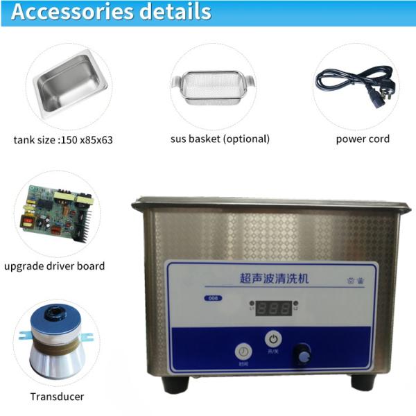 puissance ultrasonique d'équipement dentaire du décapant 0.8L réglable avec la minuterie de Digital