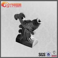 Clay Ridge Tiles Unglazed Grey Chinese decorativo budista curvou a telha de telhado