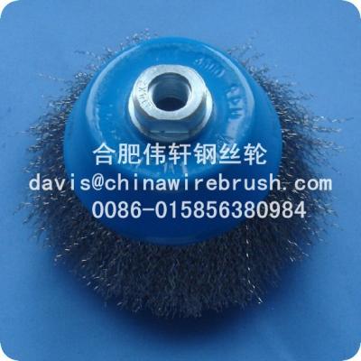 4 Crimped Wire Cup Brushes---5/8-11 Nut