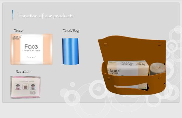 Embossed Leather Car Tissue Box tissue holder for tissues, trash bags and rain coat small and light high quality leather
