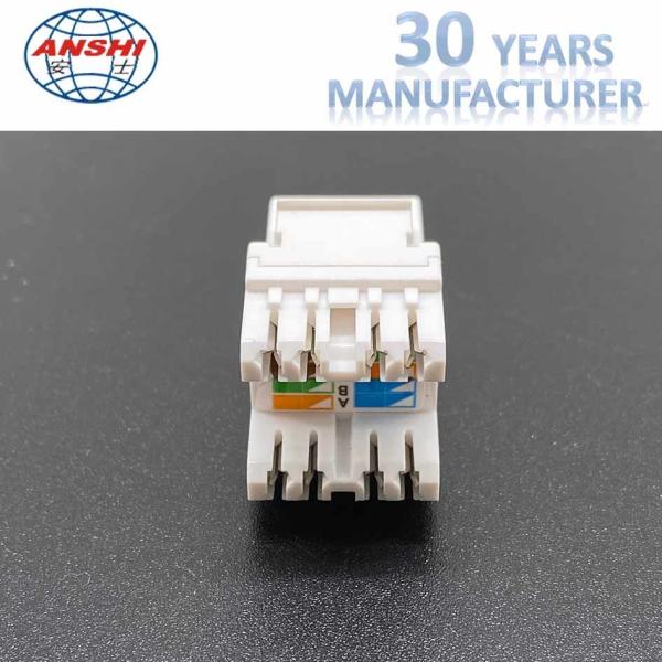 Network RJ45 Keystone Jack CAT5E CAT6 180 Degree UTP