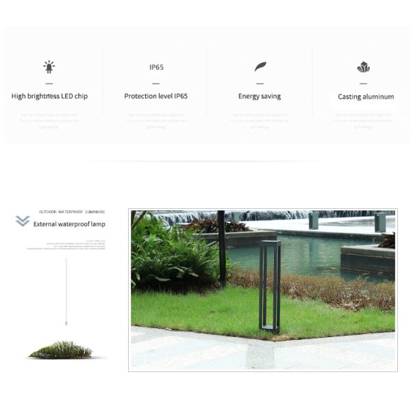 50000 Hour Working Lifetime Solar Motion Sensor Lawn Garden Lamps with Dimmer Support