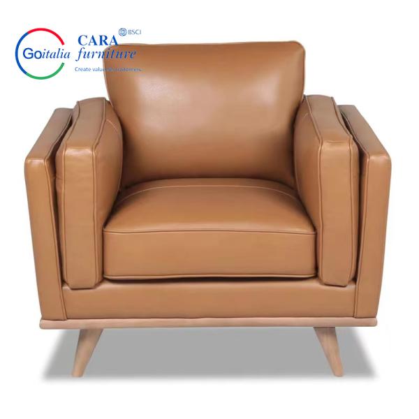 High End Customized Size Reception Furniture Living Room 3Pcs Solid Wood Leg Modern Sofas Pu Leather
