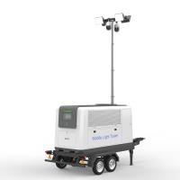 100000LM 1KW Torre de luz móvil de vigilancia Mastro de luz móvil con cargador