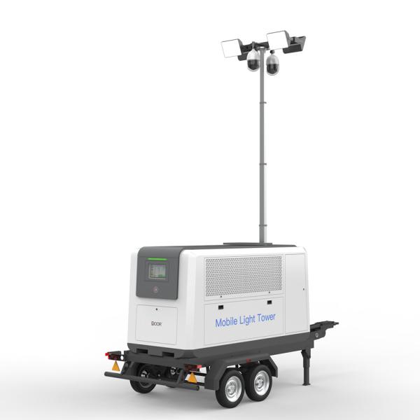 2KW モバイル照明装置 携帯照明塔 ビデオ監視 充電機能