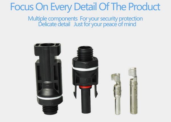 TUV Certified Copper Silver Plated UL94-V0 Flame Retardant MC4 Solar Panel Connectors