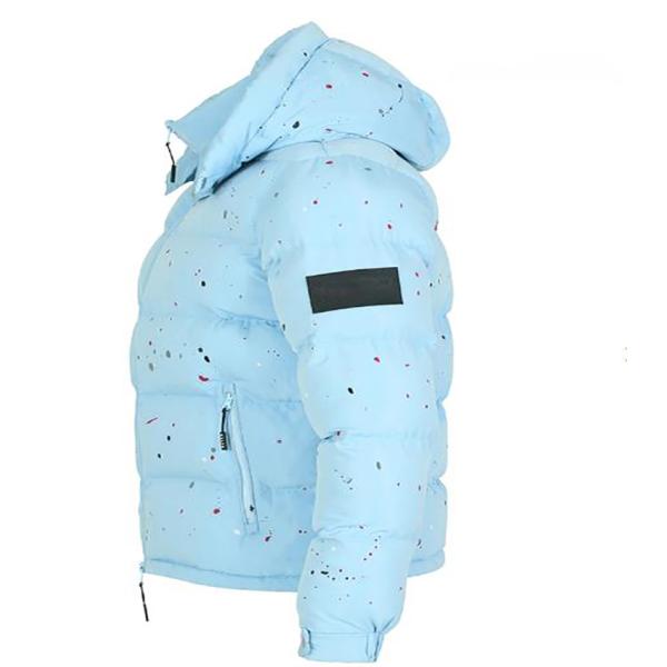 Logotipo personalizado abrigos de burbujas de peso ligero para hombres impresión digital chaqueta exterior