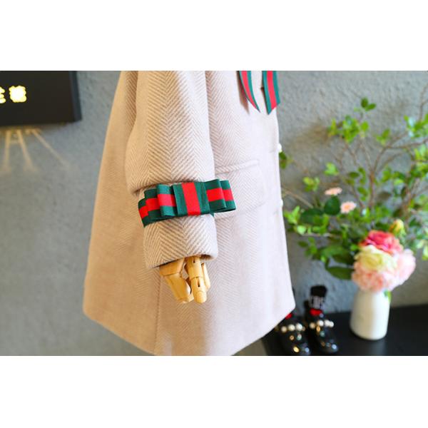 пальто шерстей одежды детей зимы девушек 100cm 39in твердое винтажное розовое