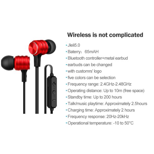 Neckband Wireless Stereo Earphone With Magnetic Bluetooth Headset Sports In - Ear Earbuds