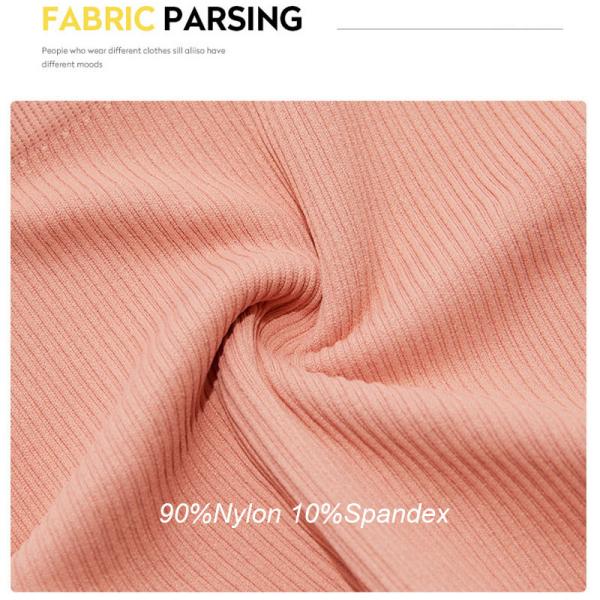 Stretchable женский набор йоги одевает гетры безшовного идущего ребристого урожая верхние