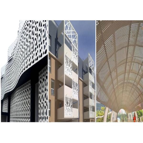 PVDF 2mm Aluminum Curtain Wall Perforated Sheets