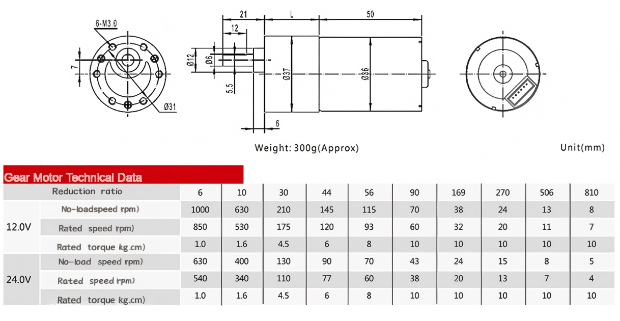 Dc Brushless Gear Motor 12v  Low Rpm And High Torque 37mm Gearbox Motor For Baby Milk Shaker Motor