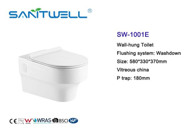 Sanitary Ware Washdown Toilet Ceramic Gravity Flushing Water Saving