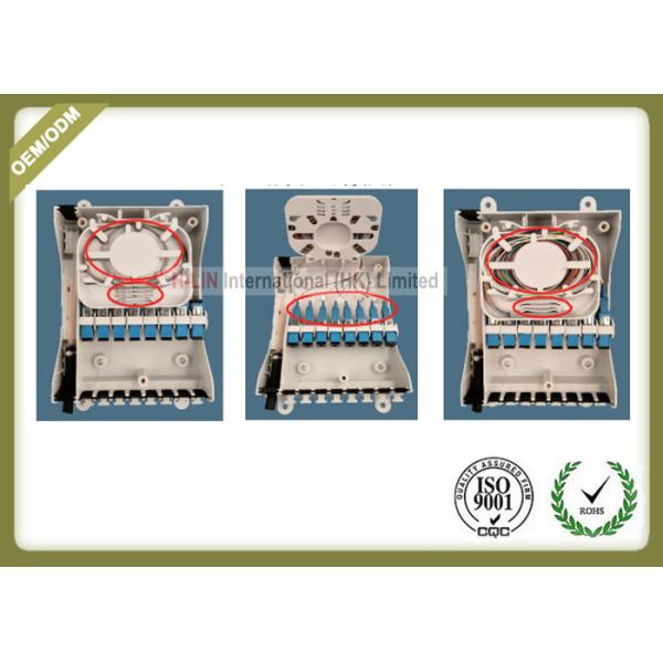 IP65 Grade Fiber Optic Termination Box Waterproof 8core For 1 * 4 / 1 * 8 Splitter ABS material