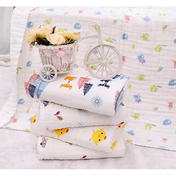 Organic Muslin Baby Blankets Super Strong Water Absorption For Teething / Drooling