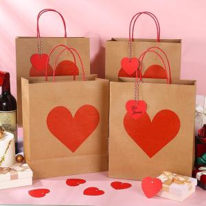 Impressão de gravura Bolsa de papel Kraft personalizada para o Dia dos Namorados