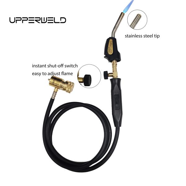 Brazing MAPP Torch Propane Turbo Heating Torch for Refrigeration HVAC Black Finish