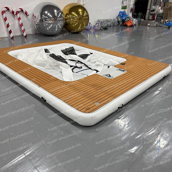 Fabrique en gros Yacht gonflable pliable amovible flottant Océan mer piscine avec filet anti-méduse
