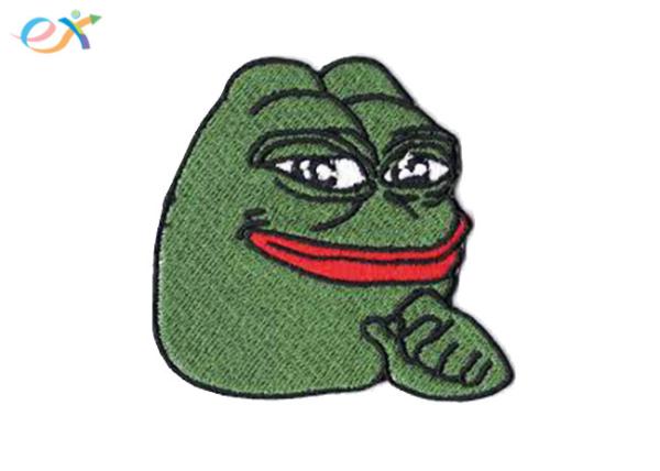 Logo Laughing Pepe LOL Emoji Frog Iron On Patch Embroidered Clothing Accessories