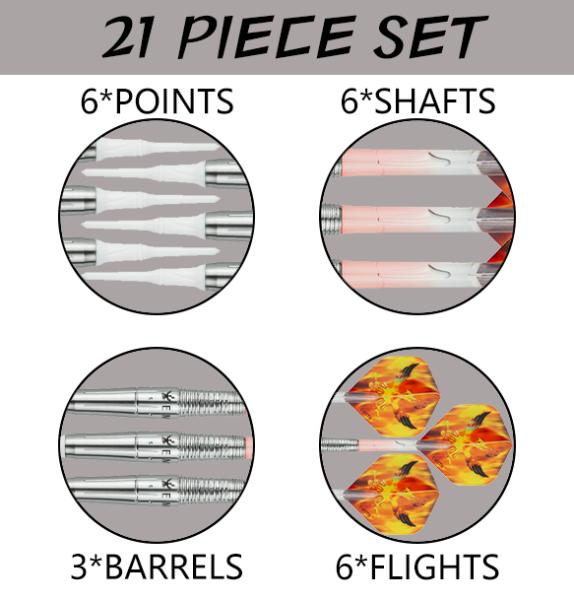 Emyth Darts 2ba Soft Tip Darts Barrel 90% Tungsten Darts Set 18.5G CHASE SUN