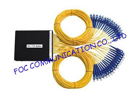 Fiber Planar Lightwave Circuit Fiber Optic Splitter ABS Module Low PDL 1 × 32