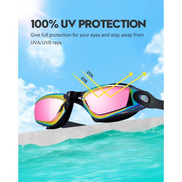 Custom OEM Anti-Fog Anti-UV HD Lens Swimming Goggles Professional Swimming Glasses