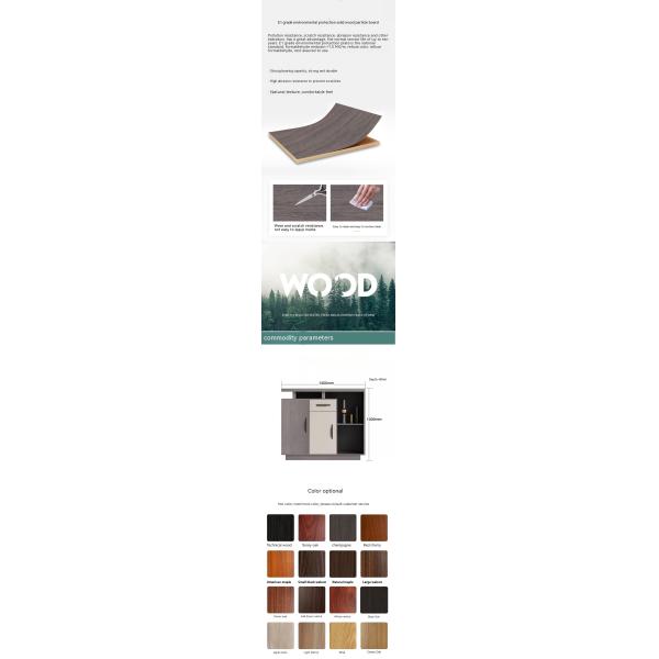 Muebles comerciales gabinete de oficina larga con diseño moderno y panel de madera partición