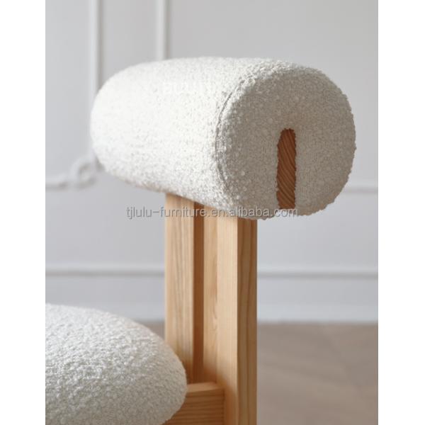 Modern Living Furniture Design Fabric Dining Room Restaurant Chair with Solid Wood Style