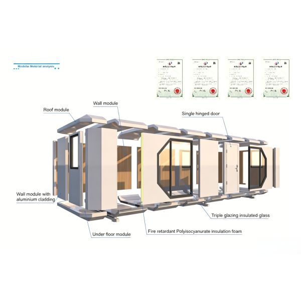 All-aluminum Alloy Shell Five-in-one Modular Integrated Prefabricated House