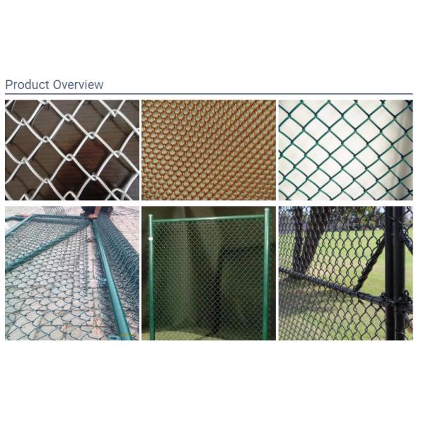 1.8m * 2.3m Plastic Coated Chain Mesh Fencing Stainless Steel 6x12 For Farm And Airport
