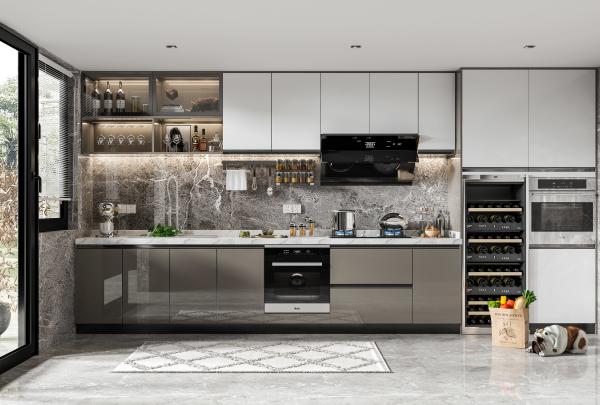 Meubles imperméables en MDF, sur mesure, pour la maison, armoires de cuisine modernes en bois