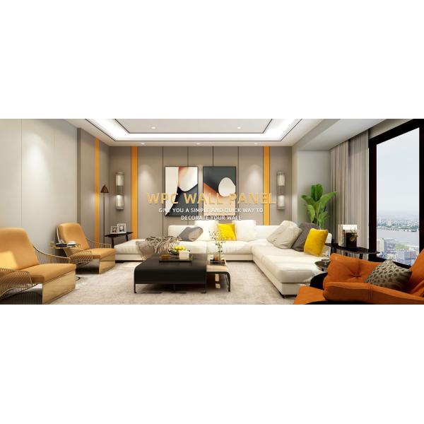 Indoor Decoration Grey Wall Panel Wpc Wood Plastic Composite Durable Material