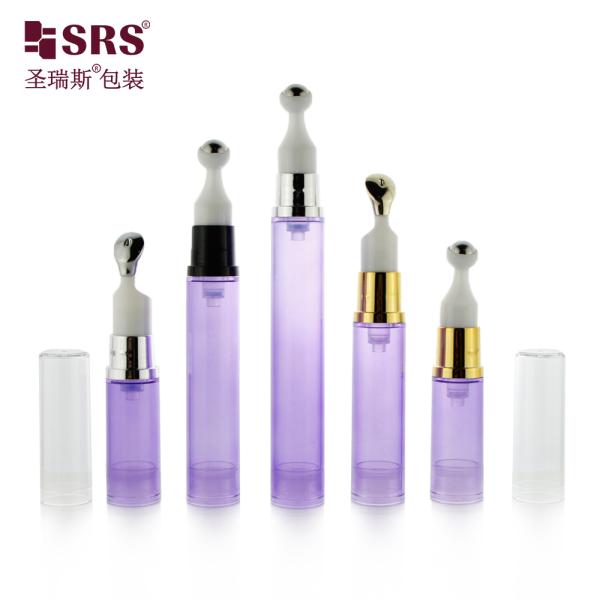 5ml 10ml 12ml 15ml Plastic Airless Roll On Bottle Eye Serum Cosmetic Packaging