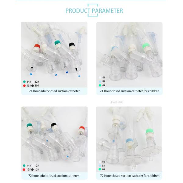 Медицинская одноразовая закрытая сосательная трубка с катетером для мокроты, система сосательной трубки для носа 24/72 часа