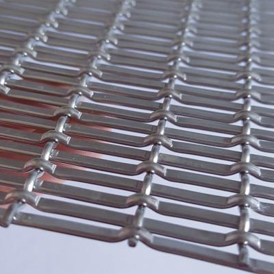 Architectural Aluminum Flat Wire Mesh For Exterior Building Metal Facade